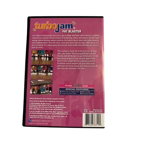 Turbo Jam Fat Blaster 2007 DVD Fitness Workout Chalene Johnson Pre-Owned - Picture 2 of 4